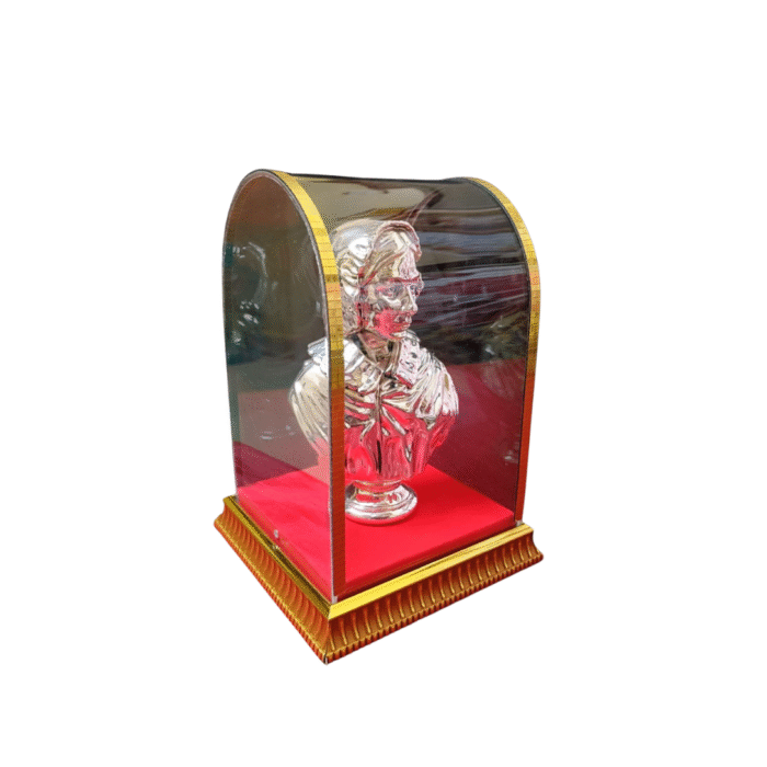 Silver Plated Finish FLORENCE NIGHTINGALE with Acrylic Box Case (Round) - Image 3