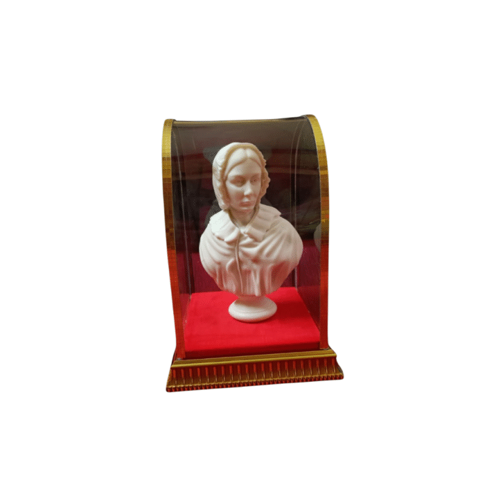 White Finish FLORENCE NIGHTINGALE with Acrylic Box Case (Round) - Image 1